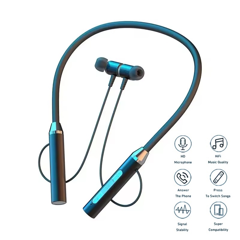 Magnetic Neckband Sports Earphones - Kablosuz Bluetooth Kulaklık Boyun Bandı Kulaklıklar
