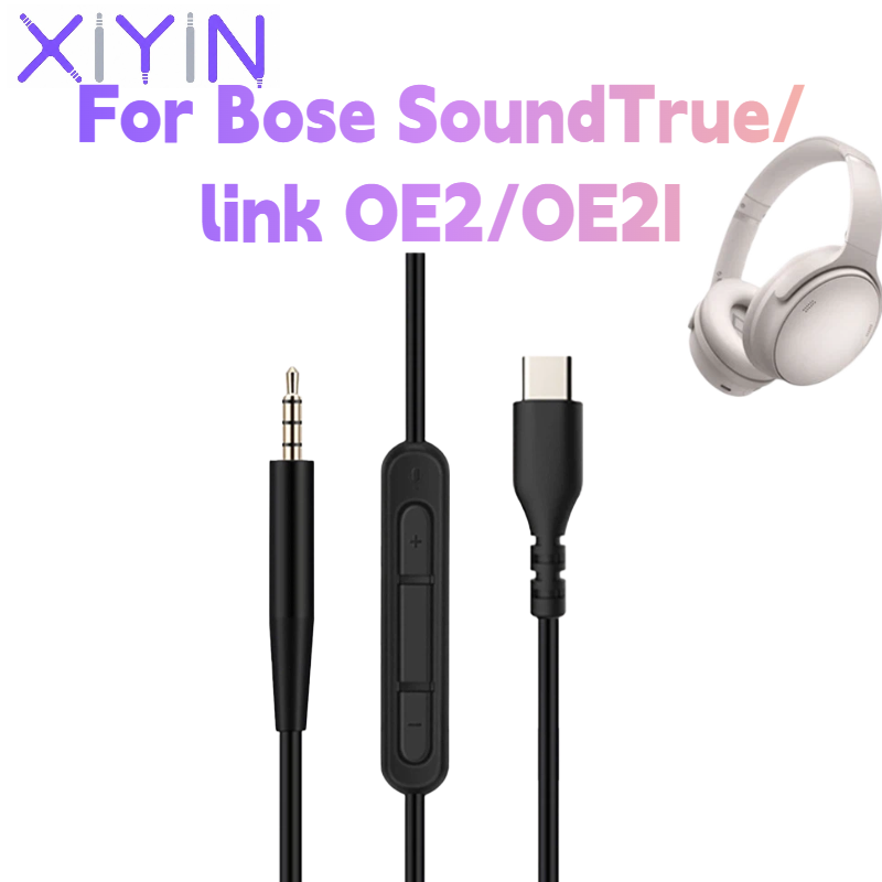 Type C Wired Earphones With Mic - Bose SoundTrue/link OE2 Kulaklık Kablosu için