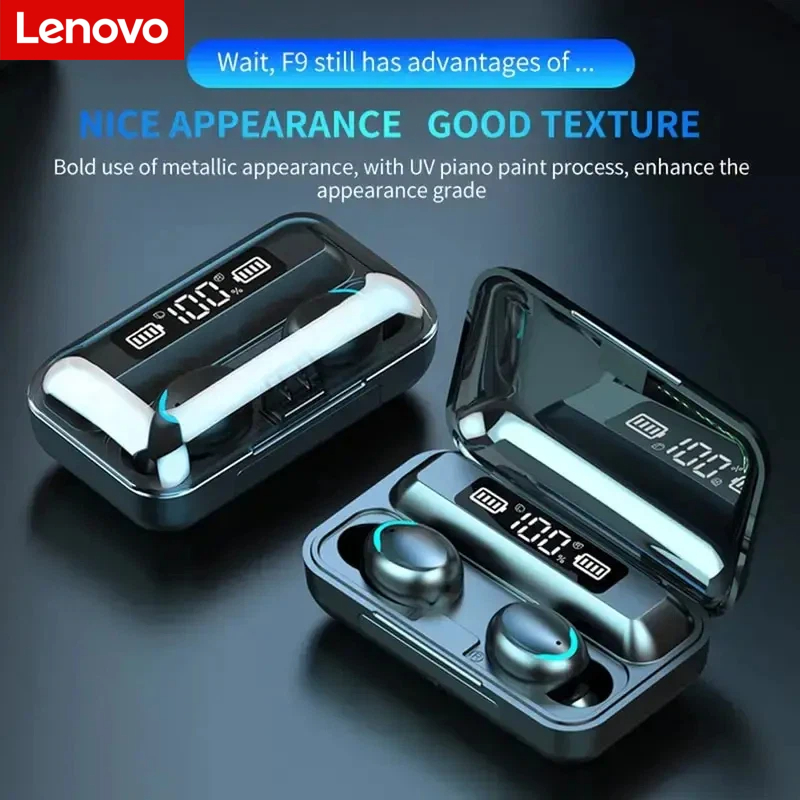 Headphones - Lenovo F9 Bluetooth Kablosuz Kulaklıklar -