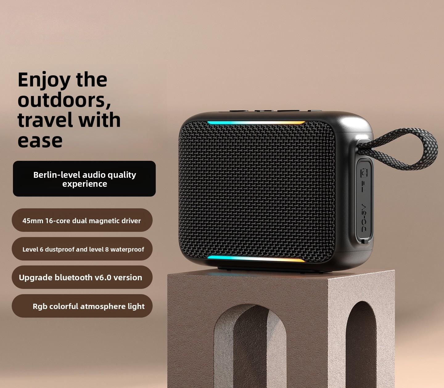 Portable Bluetooth Speaker Waterproof Ipx7 - Yeni Açık Hava Su Geçirmez Taşınabilir