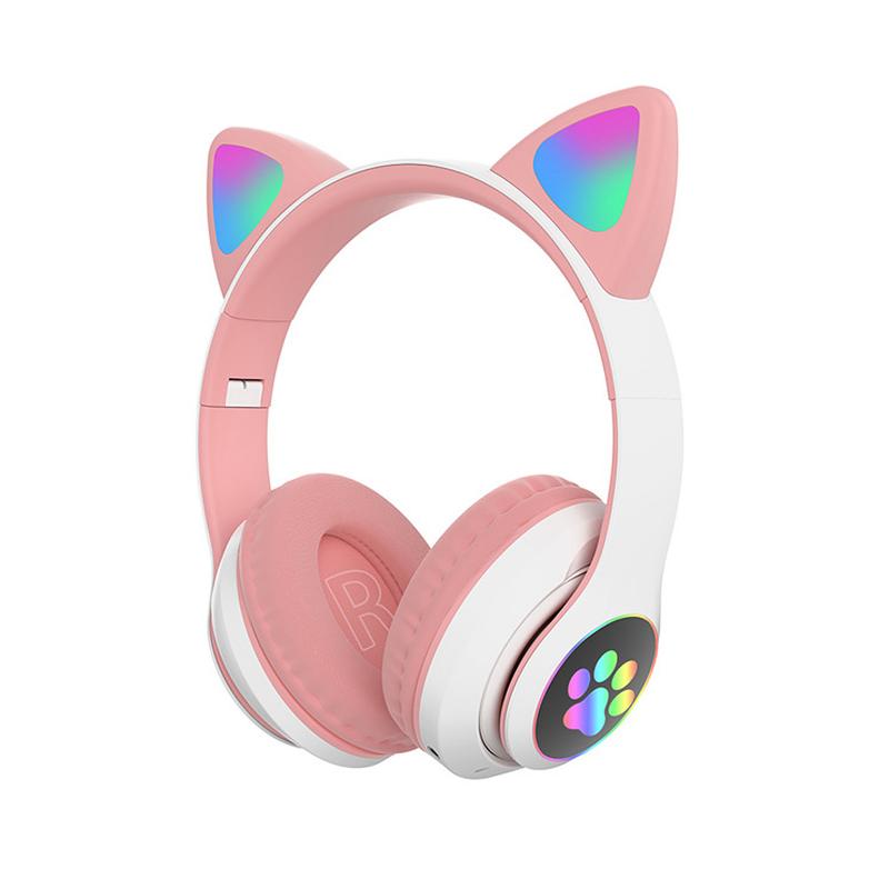 Cat Ear Bluetooth Headset Led - Sevimli Kedi Kulakları Kulaklıklar Bluetooth Kablosuz