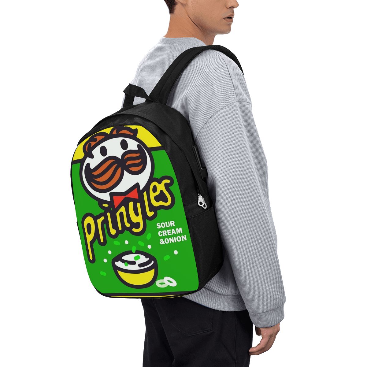 Laptops - Patates Cipsleri Pringles Baskılı Sırt Çantası