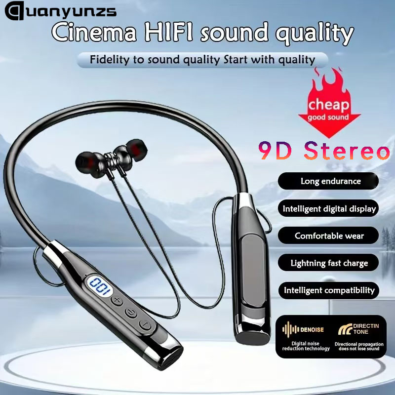 Magnetic Neckband Sports Earphones - Gerçek Stereo Kablosuz Kulaklık Bluetooth Boyun