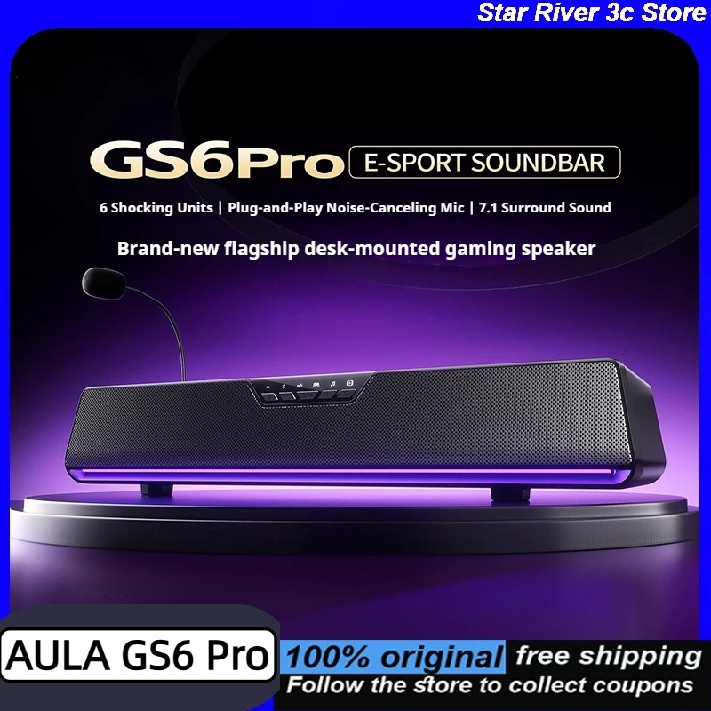 Rgb Computer Soundbar For Pc - AULA GS6 Pro Kablosuz Oyun E-spor