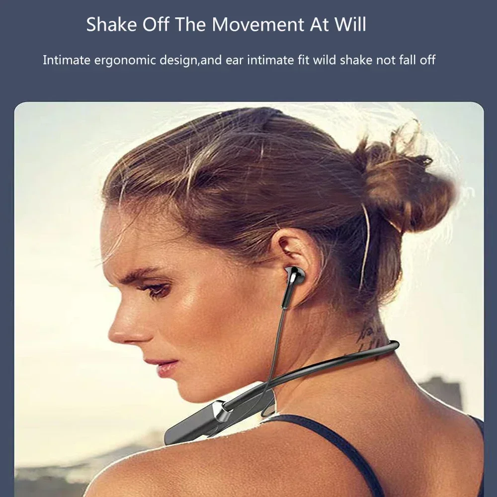 Magnetic Neckband Sports Earphones - Kablosuz Kulaklıklar Bluetooth 5.0 Boyun Bandı