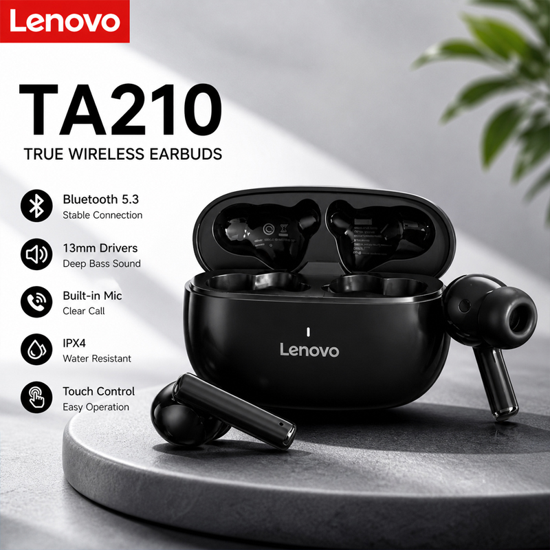 Type C Wired Earphones With Mic - Orijinal Yeni Lenovo TA210 5.3 Kulaklık