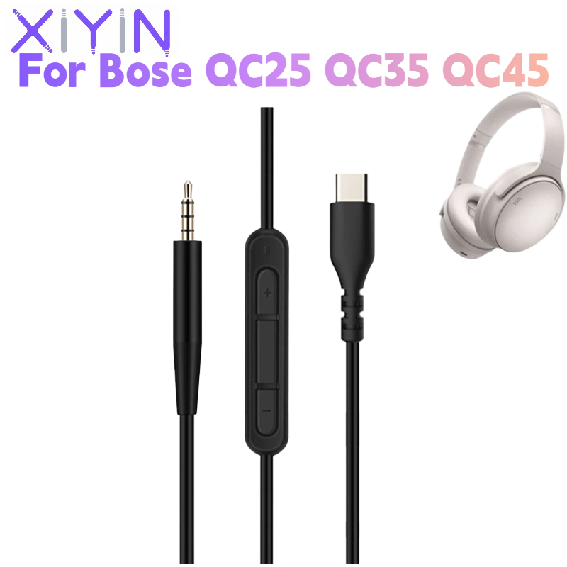 Type C Wired Earphones With Mic - Bose QC25 QC35 QC45 Kulaklıklar İçin