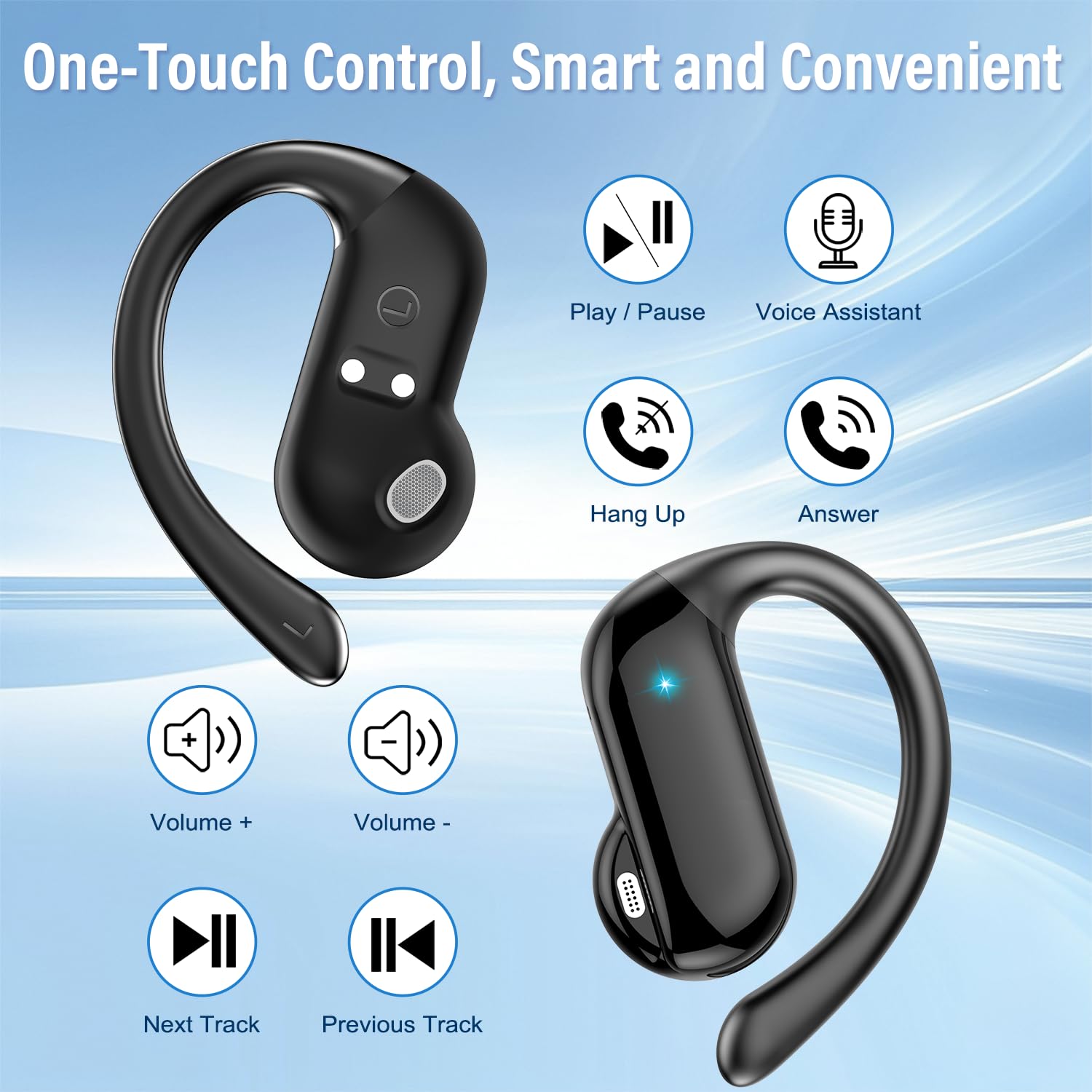 Open Ear Air Conduction Headphones - 2026 Açık Kulak İçi Kulaklıklar Bluetooth