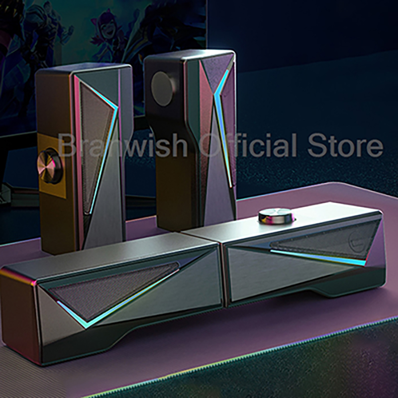 Rgb Computer Soundbar For Pc - RGB Oyun Soundbar Ayrılabilir Tasarım Topuzu