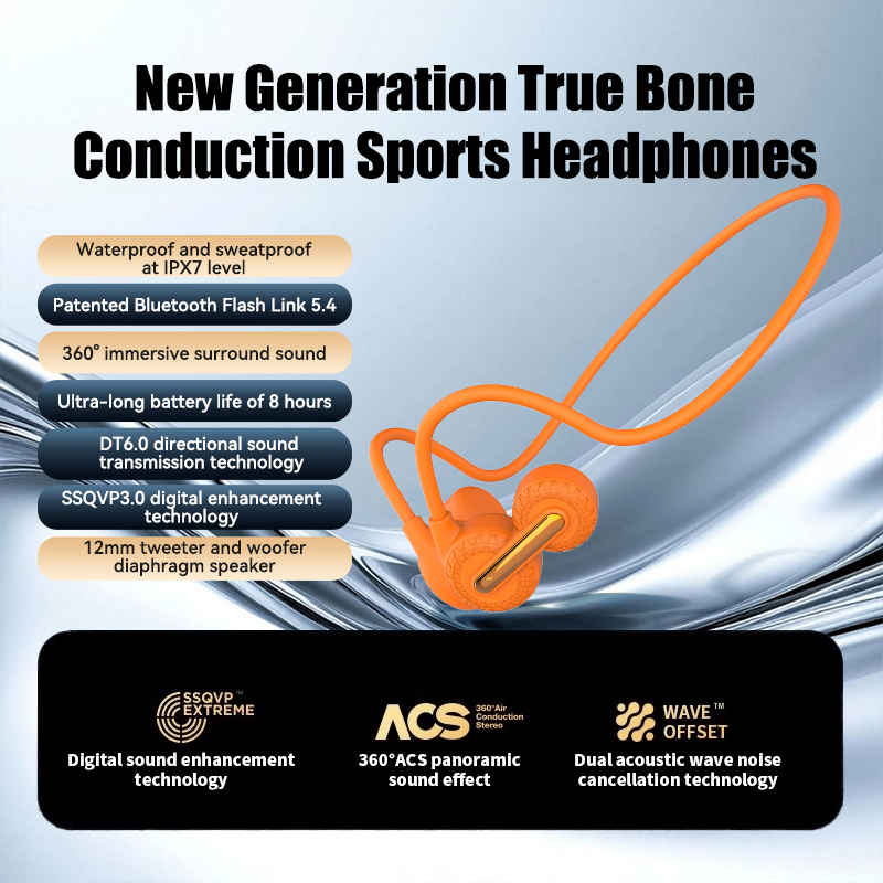 Bone Conduction Running Headphones - Kemik İletimli Bluetooth Spor Kulaklıkları, Kulak