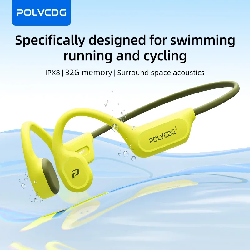 Bone Conduction Running Headphones - POLVCDG X9 Kemik İletimli Yüzme Kulaklıkları