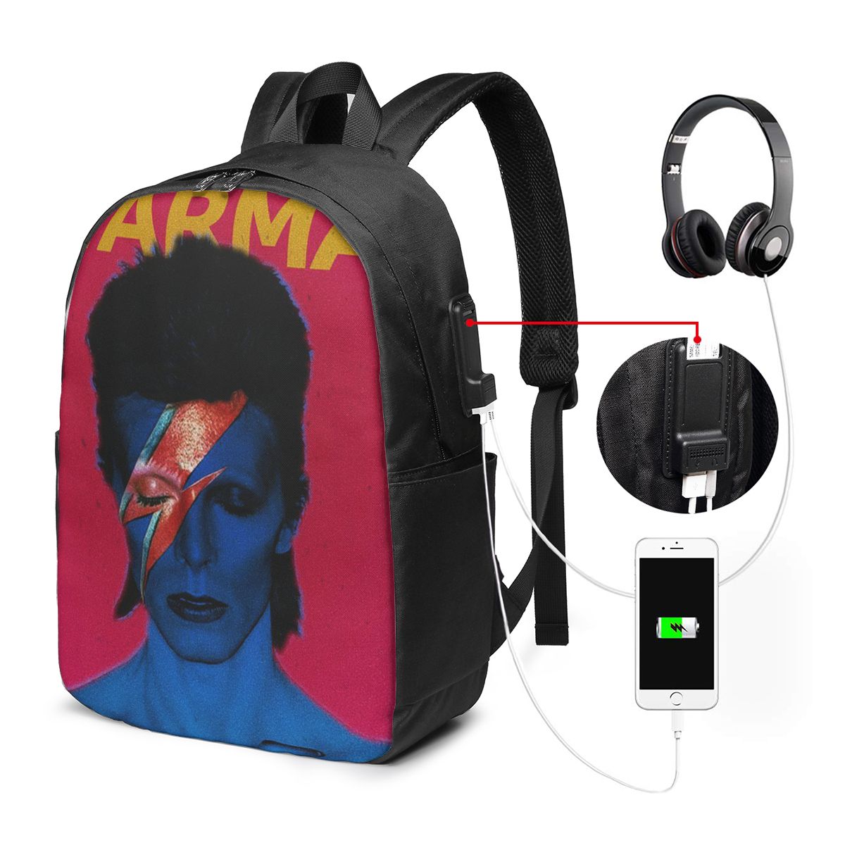 Laptops - Davids Bowied Sırt Çantası Seyahat Dizüstü