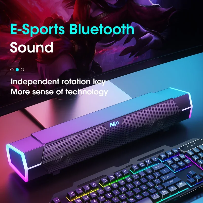 4D Stereo ses çubuğu PC hoparl - Rgb Computer Soundbar For Pc incelemesi ve fiyatı