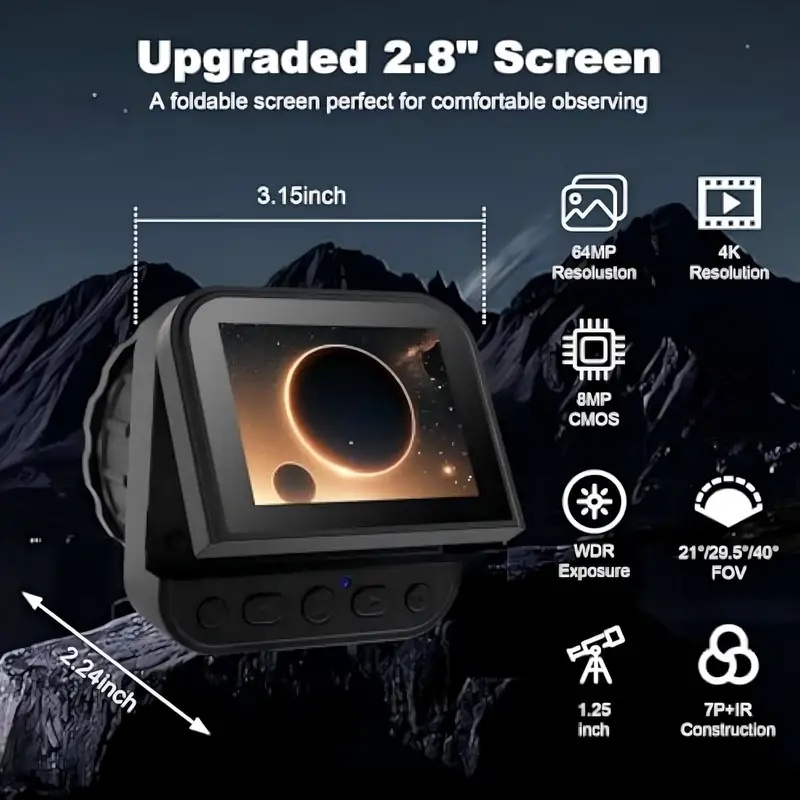 64MP 2,8 inç Ekranlı 4K Elektr - Cameras incelemesi ve fiyatı