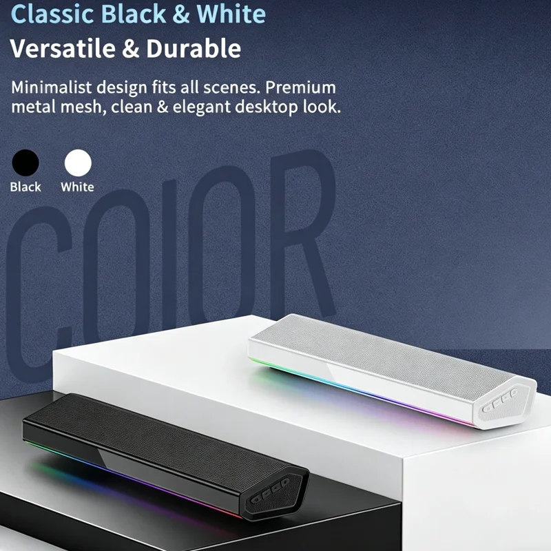 Bluetooth 5.4 Hoparlör RGB Işı - Rgb Computer Soundbar For Pc incelemesi ve fiyatı