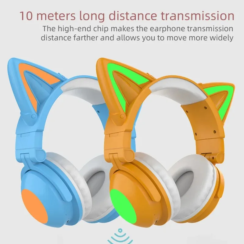 Yeni ZW068 Bluetooth5.0 Kulakl - Cat Ear Bluetooth Headset Led incelemesi ve fiyatı
