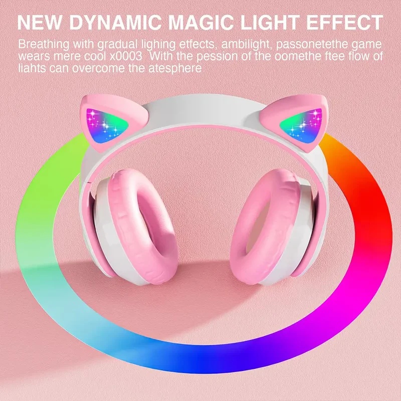 T28 Kablosuz Bluetooth Kulaklı - Cat Ear Bluetooth Headset Led incelemesi ve fiyatı