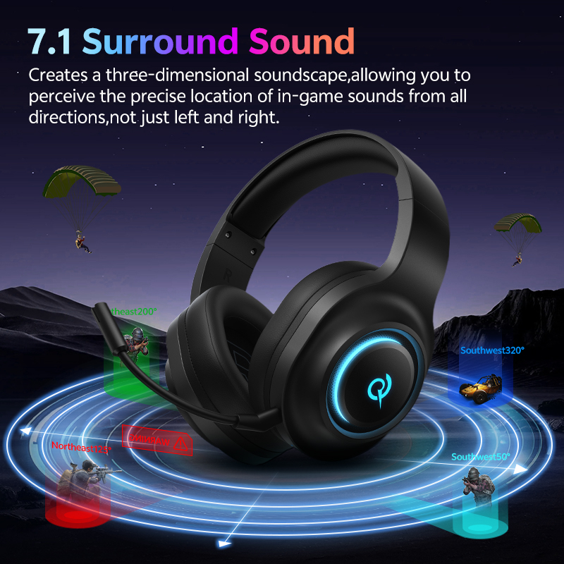 QCY Heroad V200 Oyuncu Kulaklı - Gaming Headset With Mic Rgb incelemesi ve fiyatı