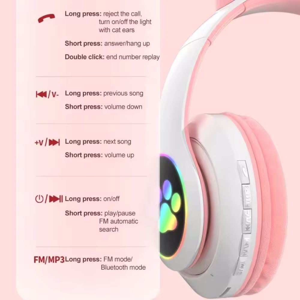 Sevimli Kedi Kulaklı Bluetooth - Cat Ear Bluetooth Headset Led incelemesi ve fiyatı