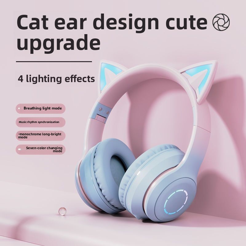 Yeni Çok Satan Baş Üstü Blueto - Cat Ear Bluetooth Headset Led incelemesi ve fiyatı