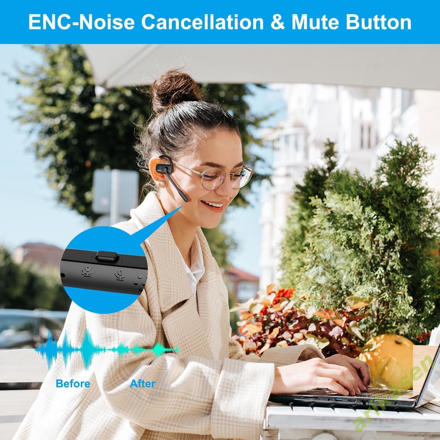 Bluetooth Kulaklıklar Mikrofon - Open Ear Air Conduction Headphones incelemesi ve fiyatı