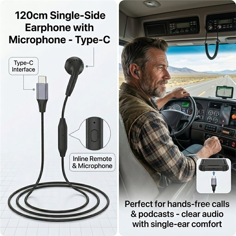DT75BG Tip C Tek Kulaklık Mikr - Type C Wired Earphones With Mic incelemesi ve fiyatı