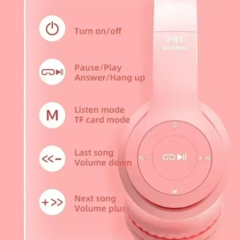 Kablosuz Bluetooth Kulaklık Se - Cat Ear Bluetooth Headset Led incelemesi ve fiyatı